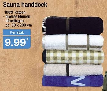 Aanbiedingen Sauna handdoek - Huismerk - Aldi - Geldig van 20/11/2016 tot 27/11/2016 bij Aldi