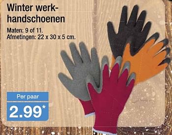 Aanbiedingen Winter werkhandschoenen - Huismerk - Aldi - Geldig van 20/11/2016 tot 27/11/2016 bij Aldi