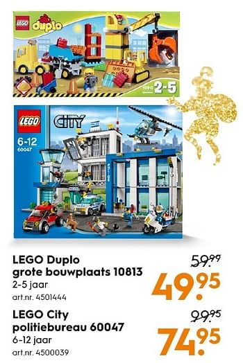 Aanbiedingen Lego duplo grote bouwplaats 10813 - Lego - Geldig van 30/10/2016 tot 05/12/2016 bij Blokker