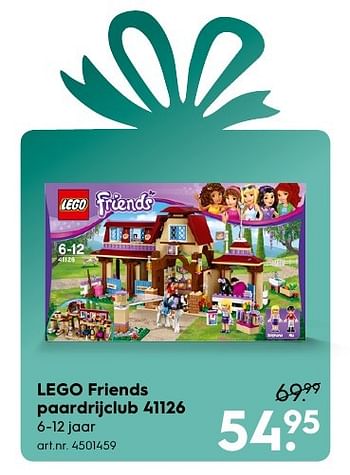 Aanbiedingen Lego friends paardrijclub 41126 - Lego - Geldig van 30/10/2016 tot 05/12/2016 bij Blokker