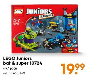 Aanbiedingen Lego juniors bat + super 10724 - Lego - Geldig van 30/10/2016 tot 05/12/2016 bij Blokker