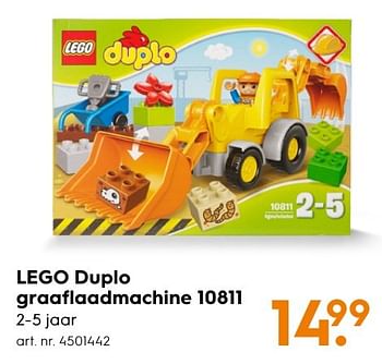 Aanbiedingen Lego duplo graaflaadmachine 10811 - Lego - Geldig van 30/10/2016 tot 05/12/2016 bij Blokker