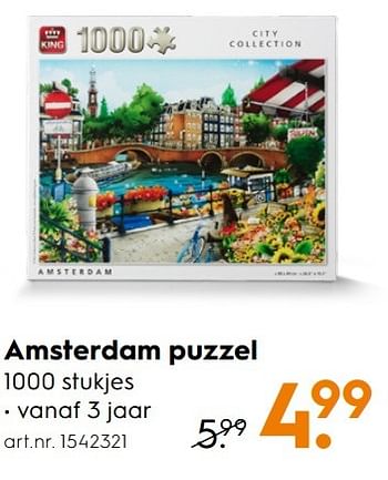 Aanbiedingen Amsterdam puzzel - King - Geldig van 30/10/2016 tot 05/12/2016 bij Blokker
