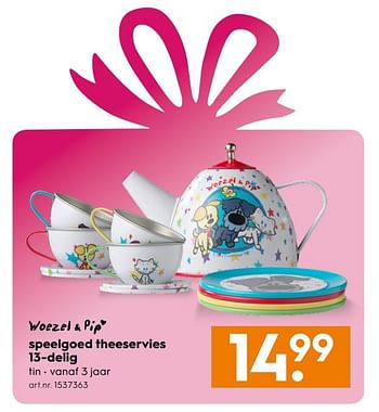 Aanbiedingen Speelgoed theeservies 13-delig - Woezel en Pip - Geldig van 30/10/2016 tot 05/12/2016 bij Blokker