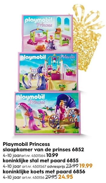 Aanbiedingen Playmobil princess slaapkamer van de prinses 6852 - Playmobil - Geldig van 30/10/2016 tot 05/12/2016 bij Blokker