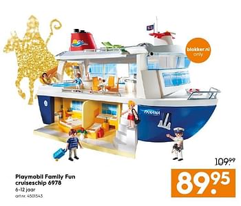 Aanbiedingen Playmobil family fun cruiseschip 6978 - Playmobil - Geldig van 30/10/2016 tot 05/12/2016 bij Blokker