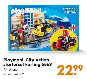 Aanbiedingen Playmobil city action starterset karting 6869 - Playmobil - Geldig van 30/10/2016 tot 05/12/2016 bij Blokker