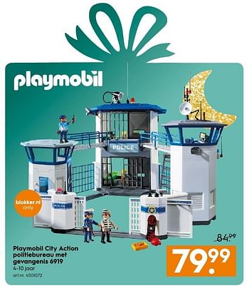 Aanbiedingen Playmobil city action politiebureau met gevangenis 6919 - Playmobil - Geldig van 30/10/2016 tot 05/12/2016 bij Blokker