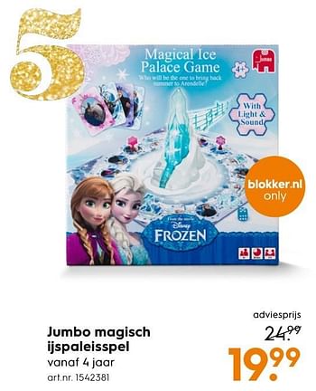 Aanbiedingen Jumbo magisch ijspaleisspel - Disney  Frozen - Geldig van 30/10/2016 tot 05/12/2016 bij Blokker