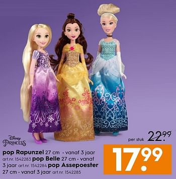 Aanbiedingen Pop rapunzel - Disney Princess - Geldig van 30/10/2016 tot 05/12/2016 bij Blokker