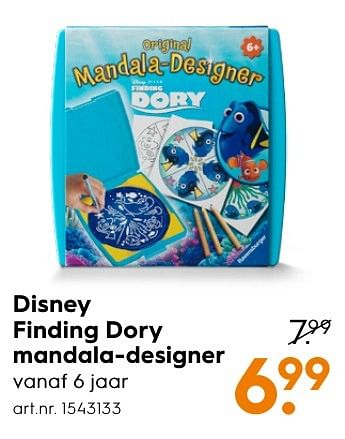 Aanbiedingen Disney finding dory mandala-designer - Disney - Geldig van 30/10/2016 tot 05/12/2016 bij Blokker