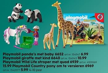 Aanbiedingen Playmobil panda`s met baby 6652 - Playmobil - Geldig van 30/10/2016 tot 05/12/2016 bij Blokker