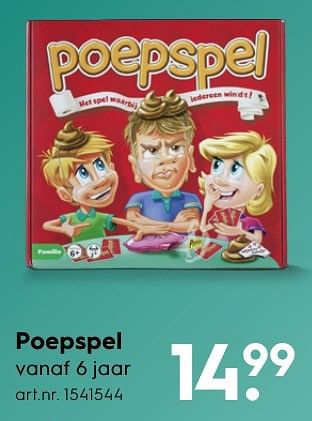 Aanbiedingen Poepspel - Identity Games - Geldig van 30/10/2016 tot 05/12/2016 bij Blokker
