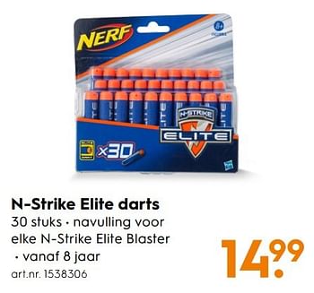 Aanbiedingen N-strike elite darts - Nerf - Geldig van 30/10/2016 tot 05/12/2016 bij Blokker