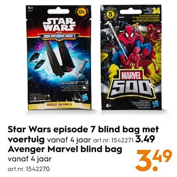 Aanbiedingen Avenger marvel blind bag - Marvel - Geldig van 30/10/2016 tot 05/12/2016 bij Blokker