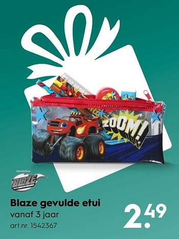 Aanbiedingen Blaze gevulde etui - Blaze - Geldig van 30/10/2016 tot 05/12/2016 bij Blokker