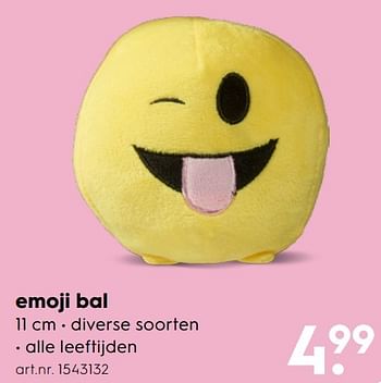 Aanbiedingen Emoji bal - Emoji - Geldig van 30/10/2016 tot 05/12/2016 bij Blokker