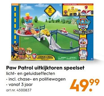 Aanbiedingen Paw patrol uitkijktoren speelset - PAW  PATROL - Geldig van 30/10/2016 tot 05/12/2016 bij Blokker
