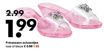 Aanbiedingen Prinsessen schoentjes roze of blauw - Huismerk - Wibra - Geldig van 13/11/2016 tot 26/11/2016 bij Wibra