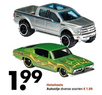 Aanbiedingen Hotwheels autootje - Hot Wheels - Geldig van 13/11/2016 tot 26/11/2016 bij Wibra