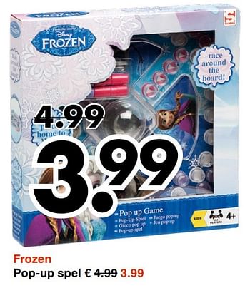 Aanbiedingen Frozen pop-up spel - Disney  Frozen - Geldig van 13/11/2016 tot 26/11/2016 bij Wibra