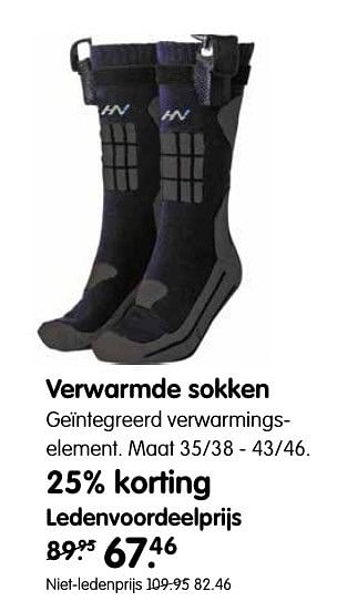 Aanbiedingen Verwarmde sokken - Huismerk - ANWB - Geldig van 13/11/2016 tot 27/11/2016 bij ANWB