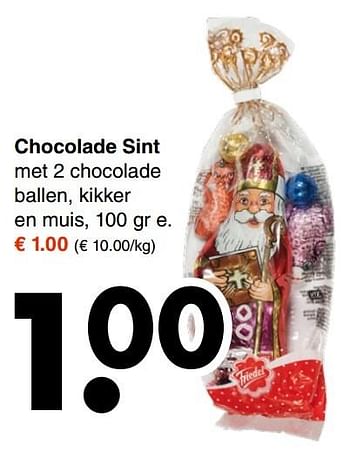 Aanbiedingen Chocolade sint - Huismerk - Wibra - Geldig van 13/11/2016 tot 26/11/2016 bij Wibra
