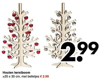 Aanbiedingen Houten kerstboom - Huismerk - Wibra - Geldig van 13/11/2016 tot 26/11/2016 bij Wibra