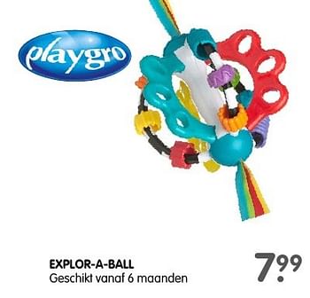 Aanbiedingen Explor-a-ball - Playgro - Geldig van 13/11/2016 tot 27/11/2016 bij Prenatal