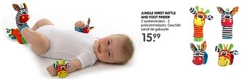 Aanbiedingen Jungle wrist rattle and foot finder - Playgro - Geldig van 13/11/2016 tot 27/11/2016 bij Prenatal