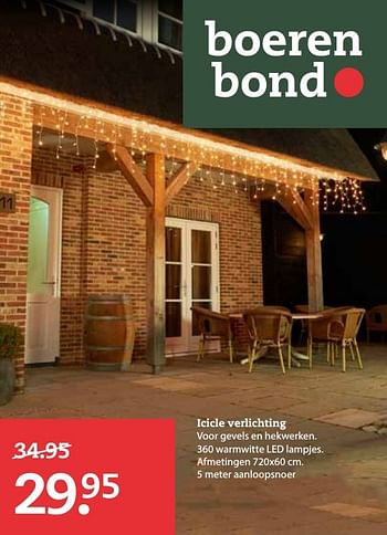 Aanbiedingen Icicle verlichting - Huismerk- Boerenbond - Geldig van 13/11/2016 tot 27/11/2016 bij Boerenbond