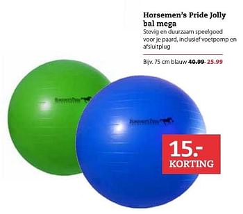Aanbiedingen Horsemen`s pride jolly bal mega blauw - Huismerk- Boerenbond - Geldig van 13/11/2016 tot 27/11/2016 bij Boerenbond