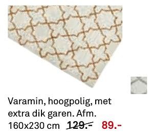 Aanbiedingen Vloerkleed varamin, hoogpolig, met extra dik garen - Huismerk Karwei - Geldig van 20/11/2016 tot 27/11/2016 bij Karwei