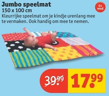 Aanbiedingen Jumbo speelmat - Huismerk - Kruidvat - Geldig van 20/11/2016 tot 27/11/2016 bij Kruidvat