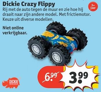 Aanbiedingen Dickie crazy flippy - Dickie - Geldig van 20/11/2016 tot 27/11/2016 bij Kruidvat