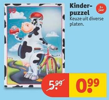 Aanbiedingen Kinderpuzzel - Huismerk - Kruidvat - Geldig van 20/11/2016 tot 27/11/2016 bij Kruidvat