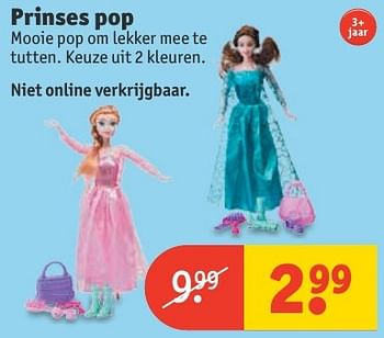 Aanbiedingen Prinses pop - Huismerk - Kruidvat - Geldig van 20/11/2016 tot 27/11/2016 bij Kruidvat