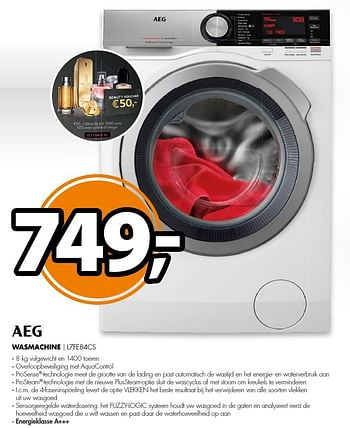 Aanbiedingen Aeg wasmachine l7fe84cs - AEG - Geldig van 20/11/2016 tot 27/11/2016 bij Expert
