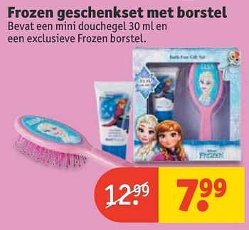 Aanbiedingen Frozen geschenkset met borstel - Disney  Frozen - Geldig van 20/11/2016 tot 27/11/2016 bij Kruidvat