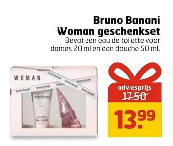 Aanbiedingen Bruno banani woman geschenkset - Bruno Banani - Geldig van 20/11/2016 tot 27/11/2016 bij Trekpleister