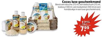 Aanbiedingen Cocos luxe geschenkmand - Cocos - Geldig van 20/11/2016 tot 27/11/2016 bij Trekpleister