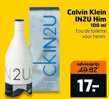 Aanbiedingen Calvin klein in2u him - Calvin Klein - Geldig van 20/11/2016 tot 27/11/2016 bij Trekpleister
