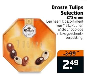 Aanbiedingen Droste tulips selection - Droste - Geldig van 20/11/2016 tot 27/11/2016 bij Trekpleister