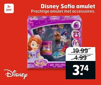Aanbiedingen Disney sofia amulet - Disney - Geldig van 20/11/2016 tot 27/11/2016 bij Trekpleister