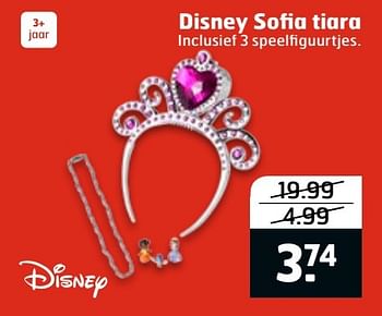 Aanbiedingen Disney sofia tiara - Disney - Geldig van 20/11/2016 tot 27/11/2016 bij Trekpleister