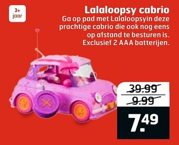 Aanbiedingen Lalaloopsy cabrio - Lalaloopsy - Geldig van 20/11/2016 tot 27/11/2016 bij Trekpleister