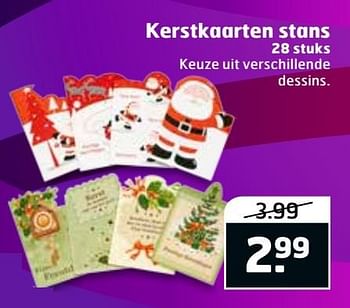 Aanbiedingen Kerstkaarten stans - Huismerk - Trekpleister - Geldig van 20/11/2016 tot 27/11/2016 bij Trekpleister