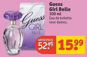 Aanbiedingen Guess girl belle - Guess - Geldig van 20/11/2016 tot 27/11/2016 bij Kruidvat
