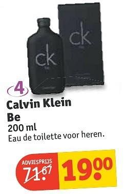 Aanbiedingen Calvin klein be - Calvin Klein - Geldig van 20/11/2016 tot 27/11/2016 bij Kruidvat