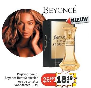 Aanbiedingen Beyoncé heat seduction - Beyoncé Heat - Geldig van 20/11/2016 tot 27/11/2016 bij Kruidvat